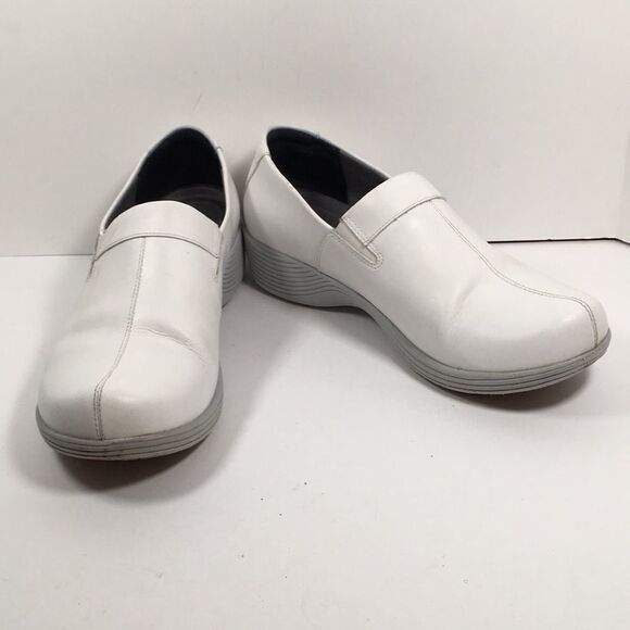 DANSKO Work Wonders Women's EU 41 US 10.5 Shoes White Leather Closed Heel Clogs - Picture 1 of 14